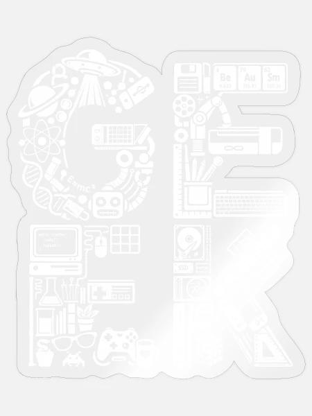 Geek Technologie Wissenschaft Gaming Informatik - Sticker Größe S (10 x 10 cm) - Transparent glänzend