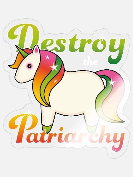 Destroy the Patriarchy - Sticker Größe S (10 x 10 cm) - Transparent glänzend