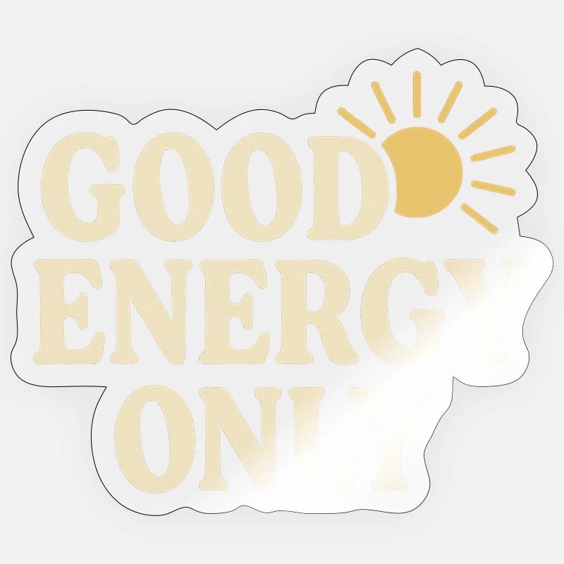 Positive Solarenergie - Sticker Größe S (10 x 10 cm) - Transparent glänzend