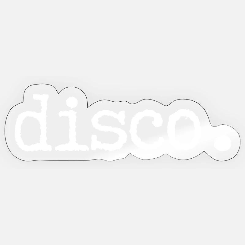 Discothèque - Sticker taille S (10 x 10 cm) - brillant transparent