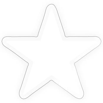 White Star on Black Background - Sticker size S (10 x 10 cm) - transparent glossy - Front