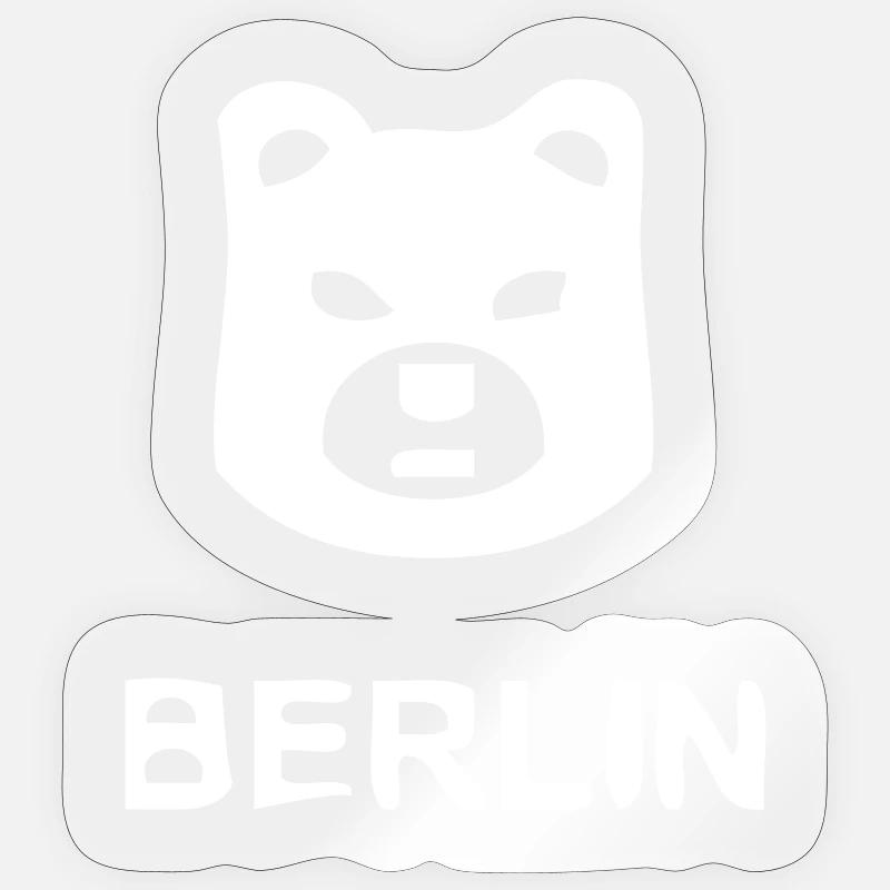 Berlin Bär - Sticker Größe S (10 x 10 cm) - Transparent glänzend