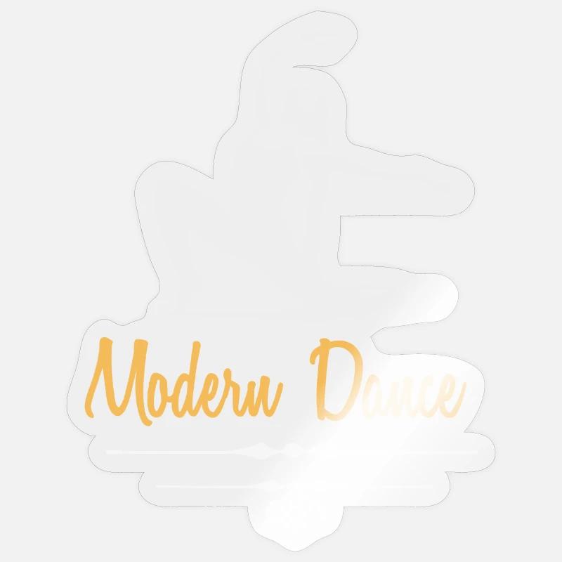 Danse moderne Danse Ballet - Sticker taille S (10 x 10 cm) - brillant transparent