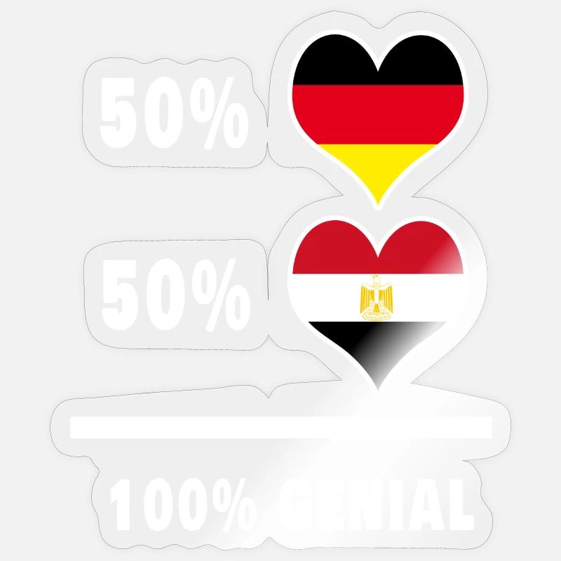 Allemagne et Egypte Awesome / Gift - Sticker taille S (10 x 10 cm) - brillant transparent