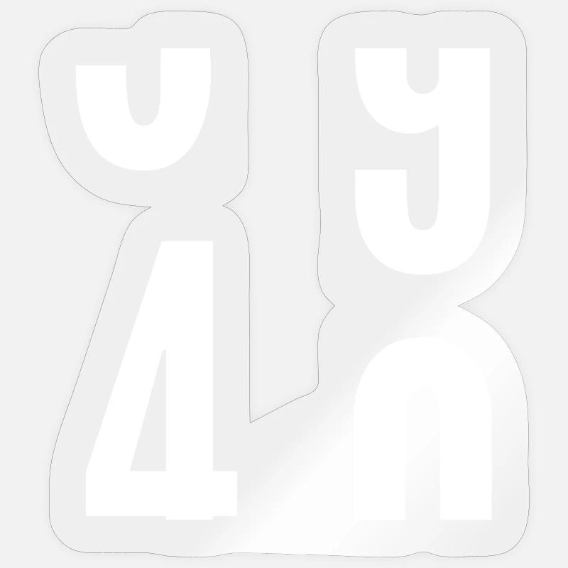 40 ans - Sticker taille S (10 x 10 cm) - brillant transparent