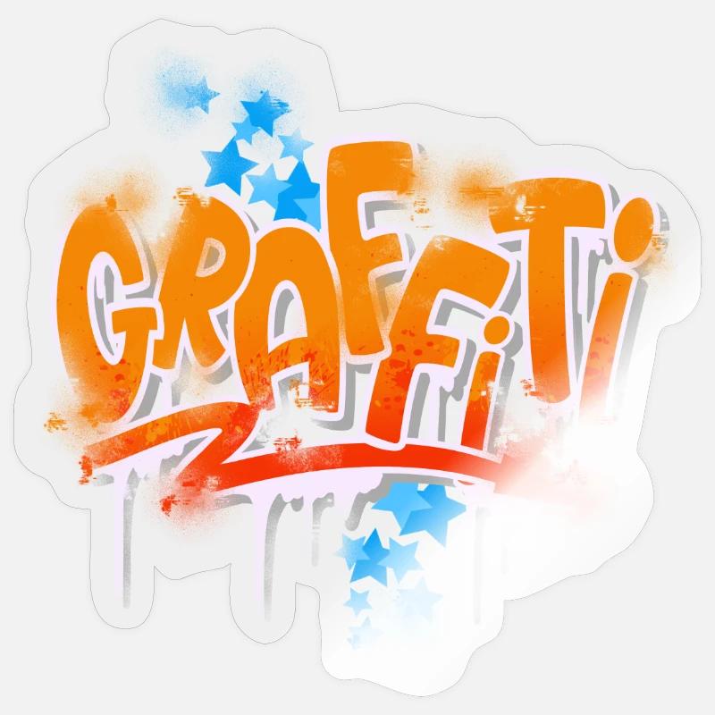 Graffiti - Sticker Größe S (10 x 10 cm) - Transparent glänzend