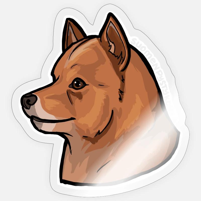 Finnish vertical ear - Sticker size S (10 x 10 cm) - transparent glossy