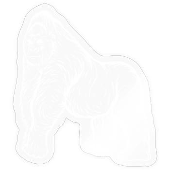 gorilla - Sticker size S (10 x 10 cm) - transparent glossy - Front