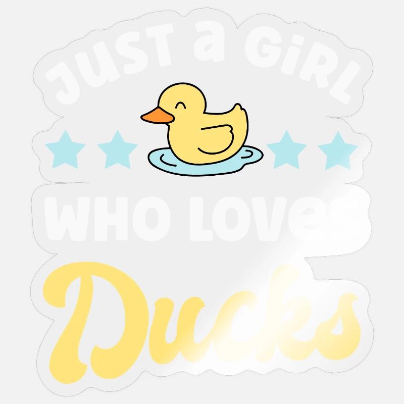 Duck Ducks - Sticker size S (10 x 10 cm) - transparent glossy