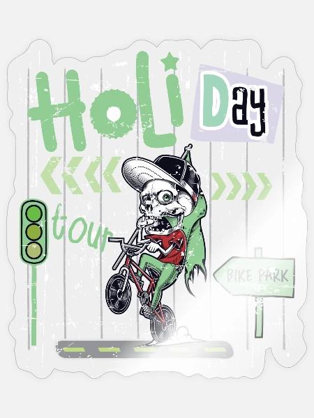 Fahrrad Park Tour - Sticker Größe S (10 x 10 cm) - Transparent glänzend
