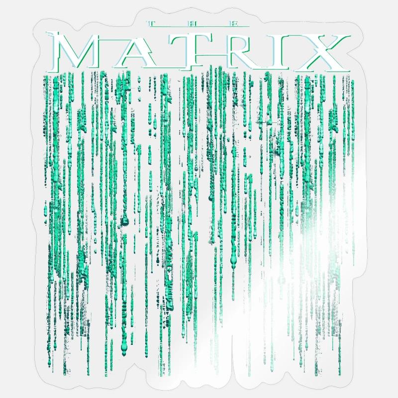 Matrix Film Code Logo - Sticker taille S (10 x 10 cm) - brillant transparent