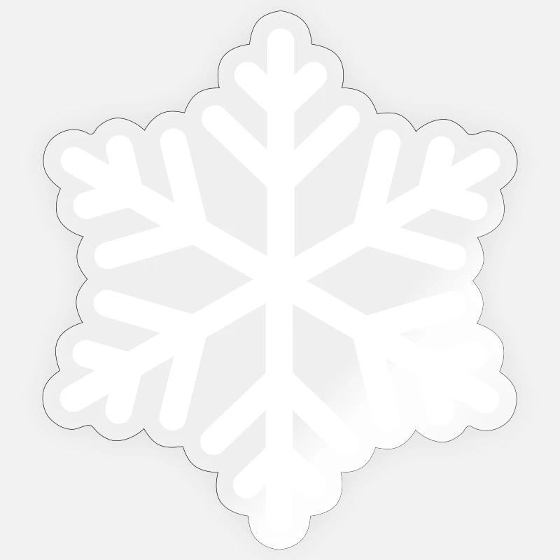 Snowflake Winter Symbol - Sticker size S (10 x 10 cm) - transparent glossy