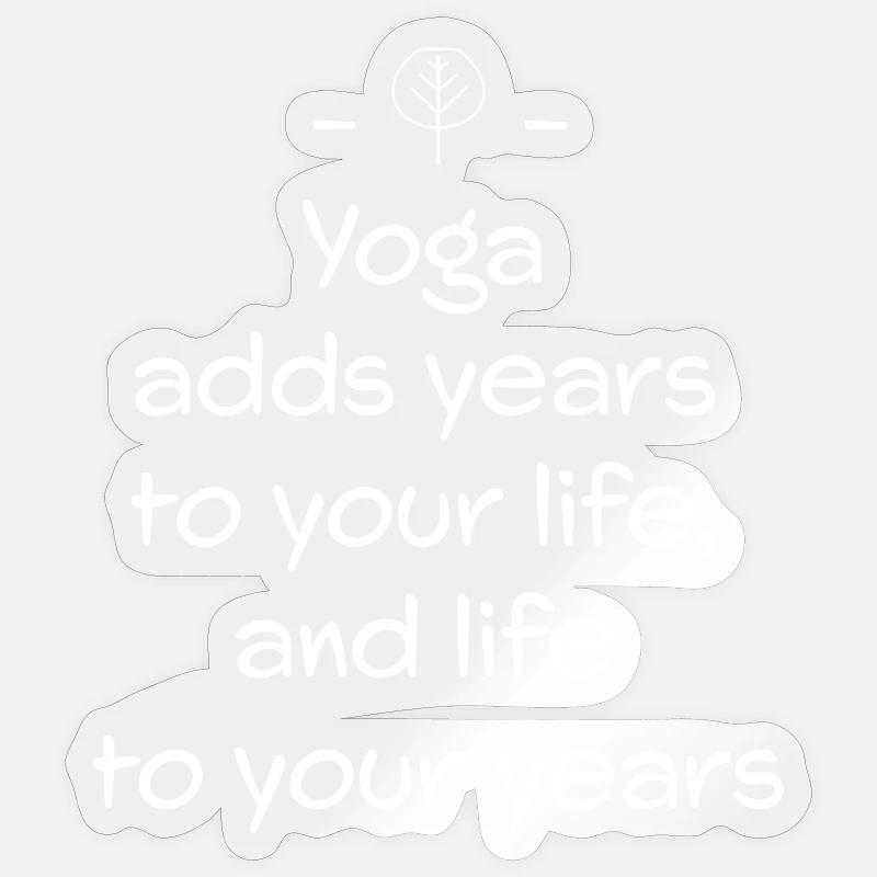 Yoga - Sticker size S (10 x 10 cm) - transparent glossy
