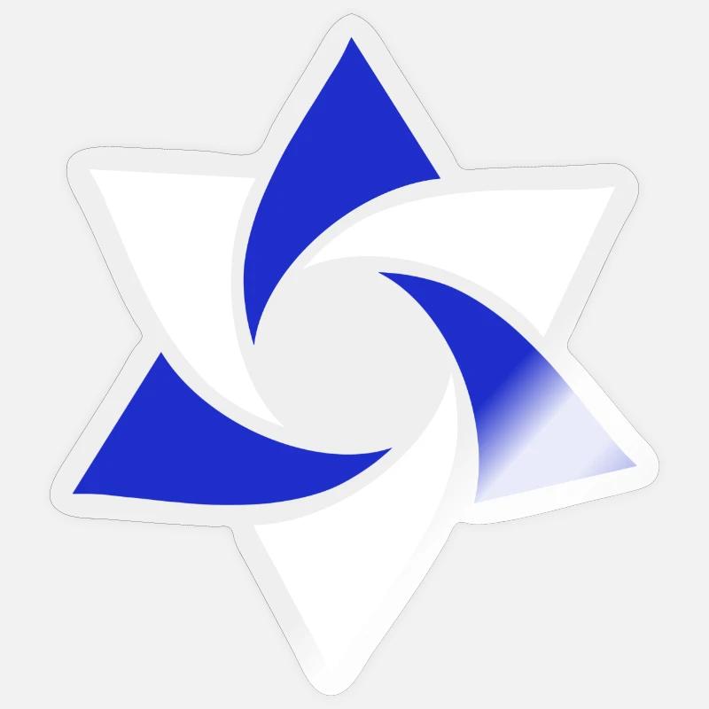 Davidstern Sticker Größe S (10 x 10 cm)