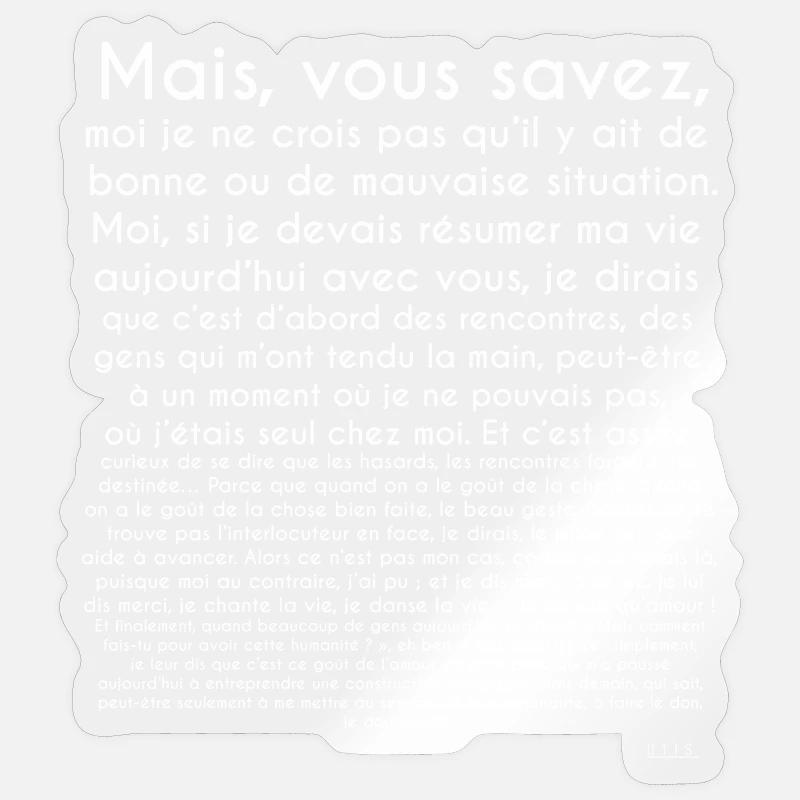 Monologue - Sticker taille S (10 x 10 cm) - brillant transparent