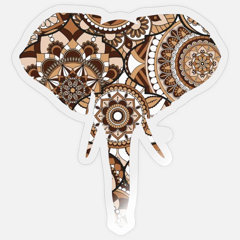 Modèle d’éléphant Sticker taille S (10 x 10 cm)