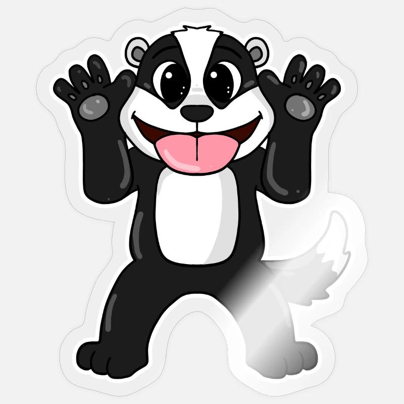Badger Badger - Sticker size S (10 x 10 cm) - transparent glossy