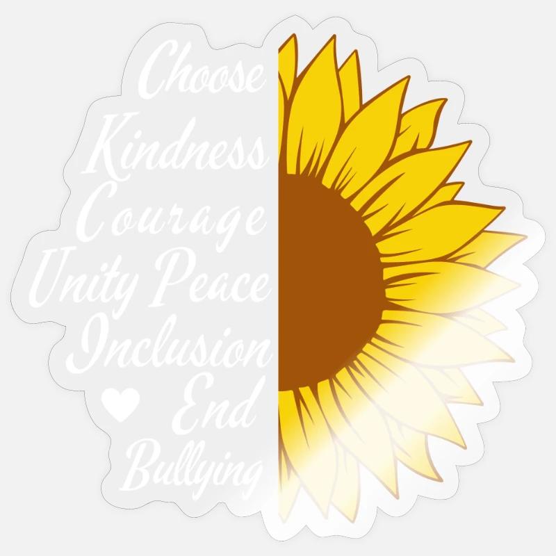 Tournesol de l’inclusion - Sticker taille S (10 x 10 cm) - brillant transparent