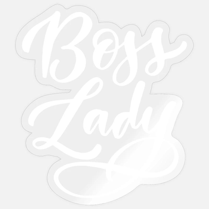 Lady Bos-s - Sticker size S (10 x 10 cm) - transparent glossy
