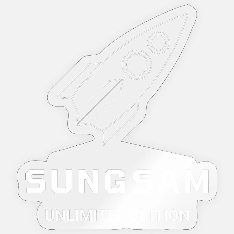 SUNGSAM EDITION ILLIMITEE (fusée) - Sticker taille S (10 x 10 cm) - brillant transparent