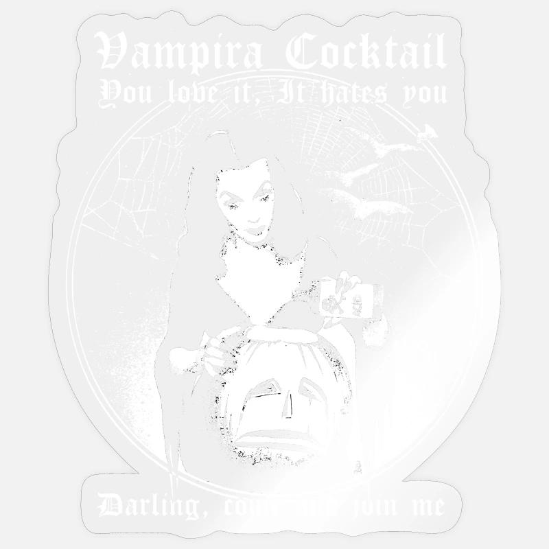 Cocktail de vampires - Sticker taille S (10 x 10 cm) - brillant transparent
