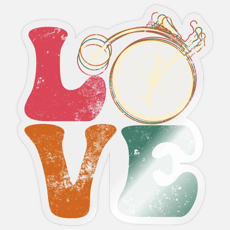 L’amour sur roues - Sticker taille S (10 x 10 cm) - brillant transparent