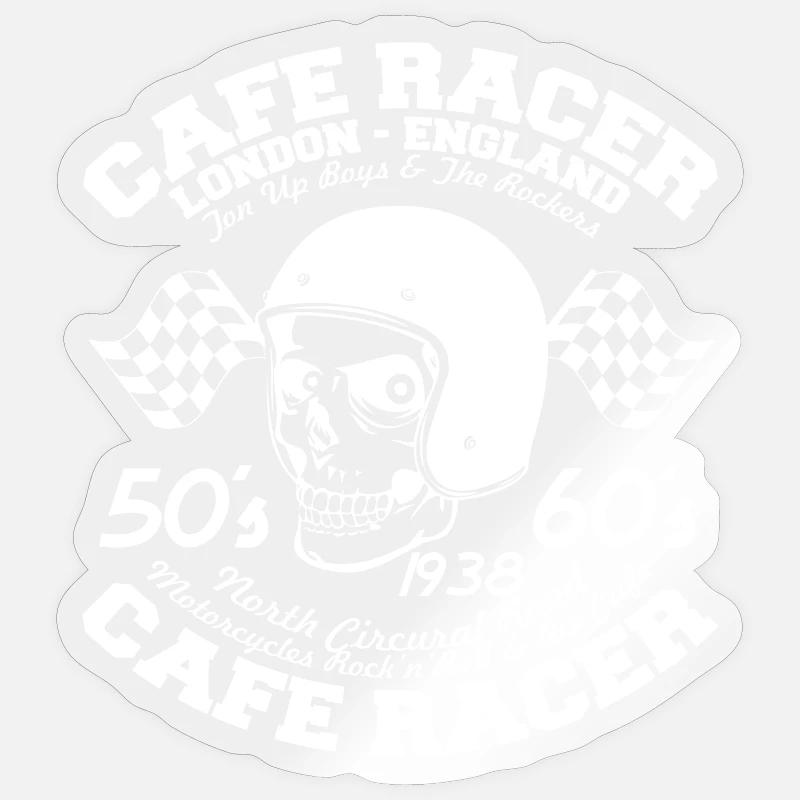 Motorcycle pattern - Cafe Racer Sticker size S (10 x 10 cm)