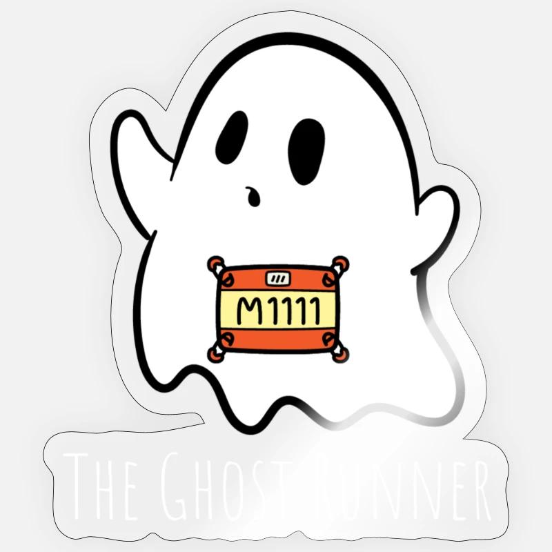 Le Ghost Runner Sticker taille S (10 x 10 cm)