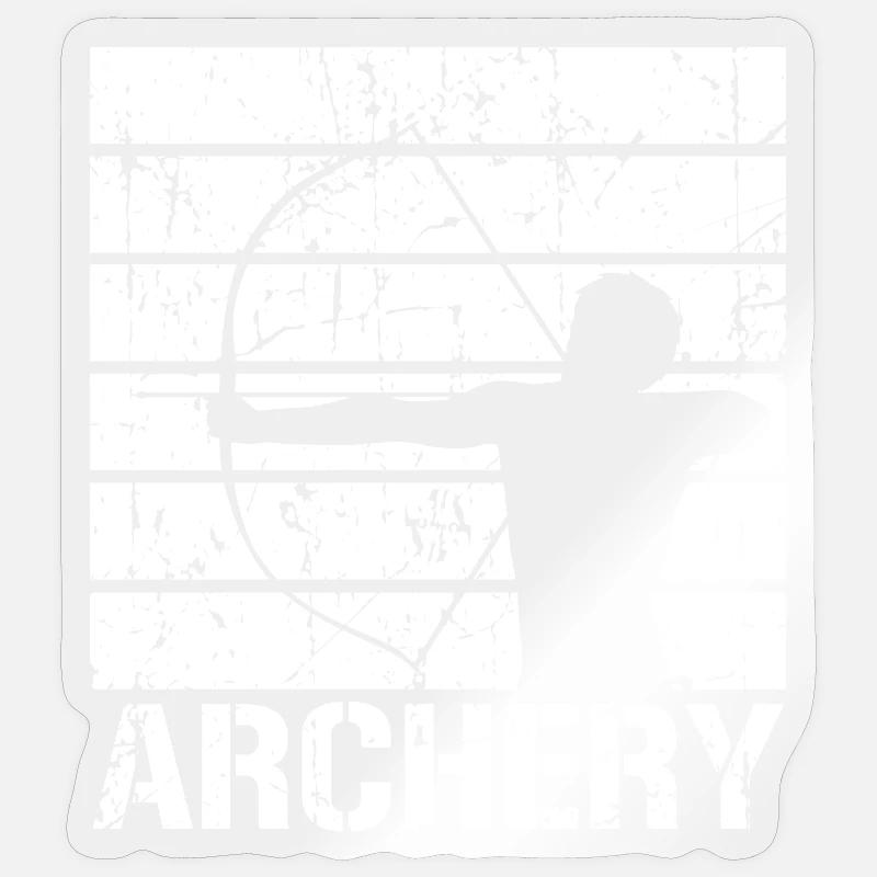 Lustiges Bogenschießen - Sticker Größe S (10 x 10 cm) - Transparent glänzend