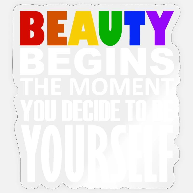 LGBTQIA+ - Sticker taille S (10 x 10 cm) - brillant transparent