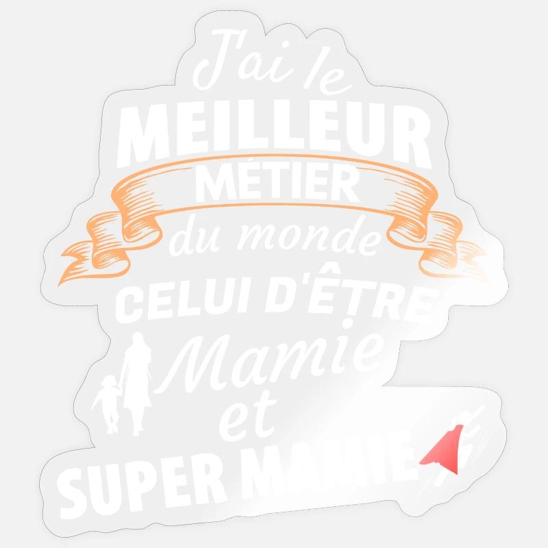 Pride Granny Superheldin - Sticker Größe S (10 x 10 cm) - Transparent glänzend