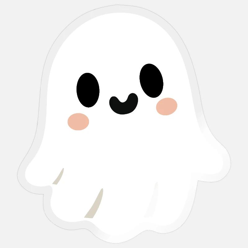 Cute Ghost - Sticker size S (10 x 10 cm) - transparent glossy