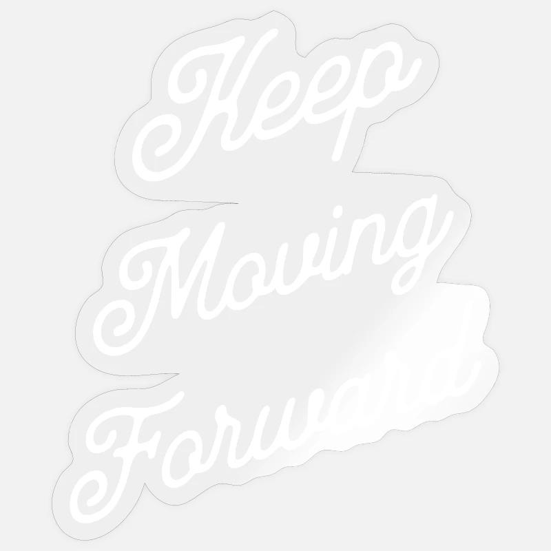 Avance Toujours Lettrage Script - Sticker taille S (10 x 10 cm) - brillant transparent