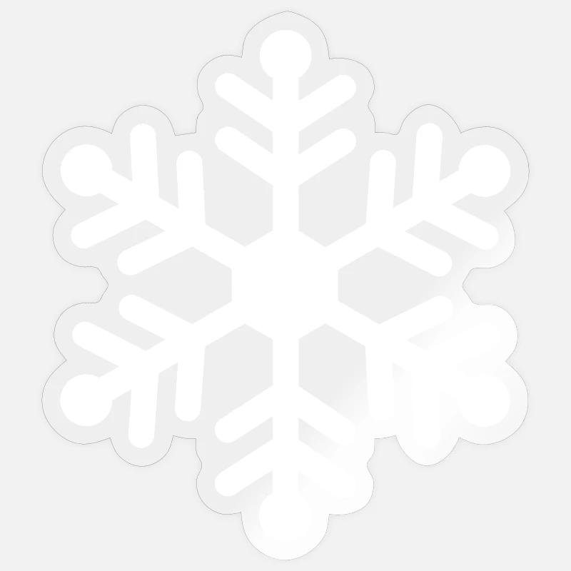 Winter Snowflake Silhouette - Sticker size S (10 x 10 cm) - transparent glossy