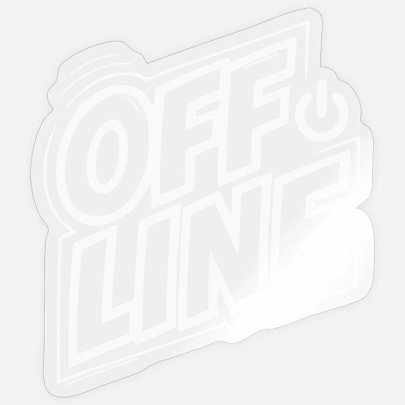 Offline Mode Retro Sticker size S (10 x 10 cm)