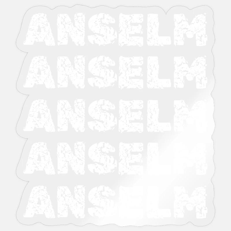 Gift for Anselm - Sticker size S (10 x 10 cm) - transparent glossy