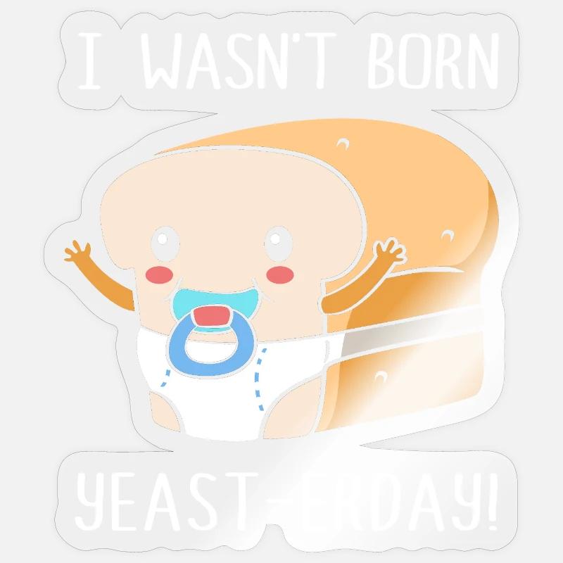 Baker Baker Baking - Sticker taille S (10 x 10 cm) - brillant transparent