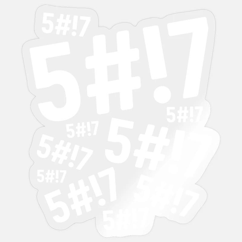Scheiße, Scheiße, Scheiße, - Sticker Größe S (10 x 10 cm) - Transparent glänzend