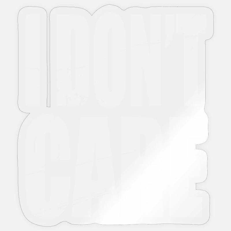 Don't Care Grunge Lettering - Sticker size S (10 x 10 cm) - transparent glossy