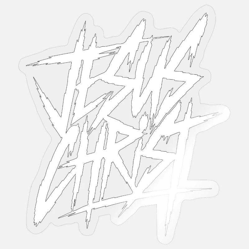 Graffiti Lettering Jesus Christ - Sticker size S (10 x 10 cm) - transparent glossy