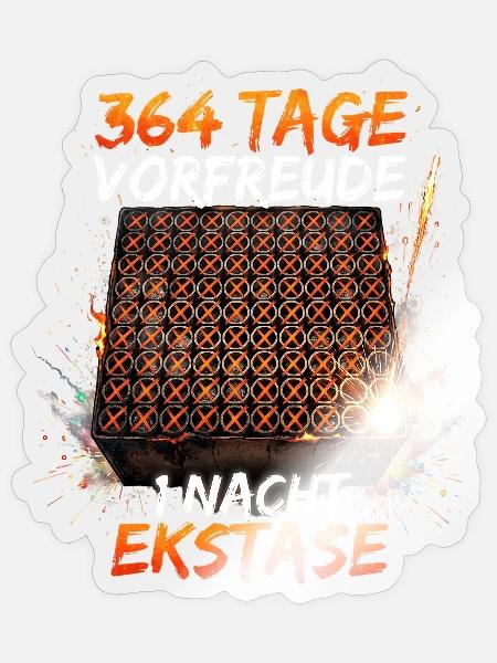 Pyro Feuerwerk Kalender - Sticker Größe S (10 x 10 cm) - Transparent glänzend