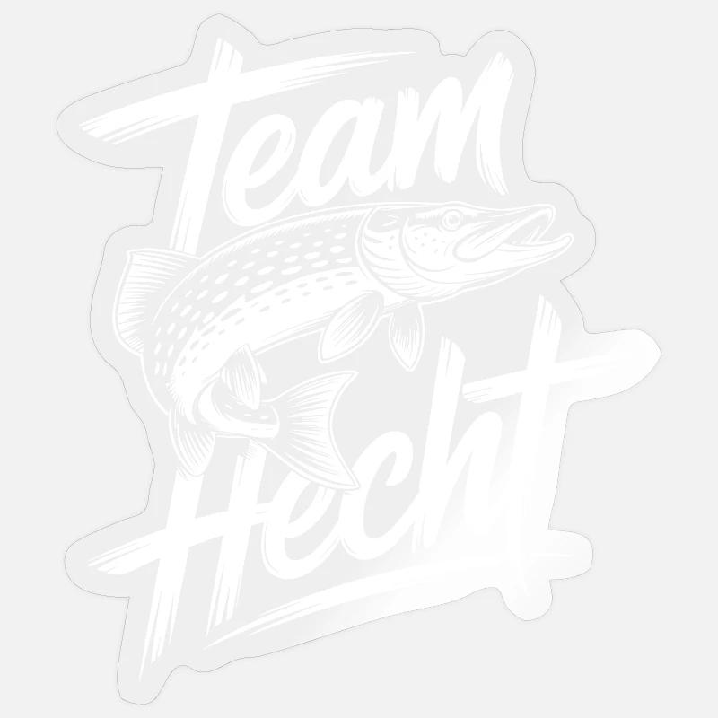 jumping pike - Sticker size S (10 x 10 cm) - transparent glossy