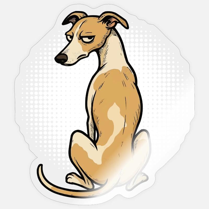 Whippet Greyhound Whippets Greyhound Owner - Sticker size S (10 x 10 cm) - transparent glossy