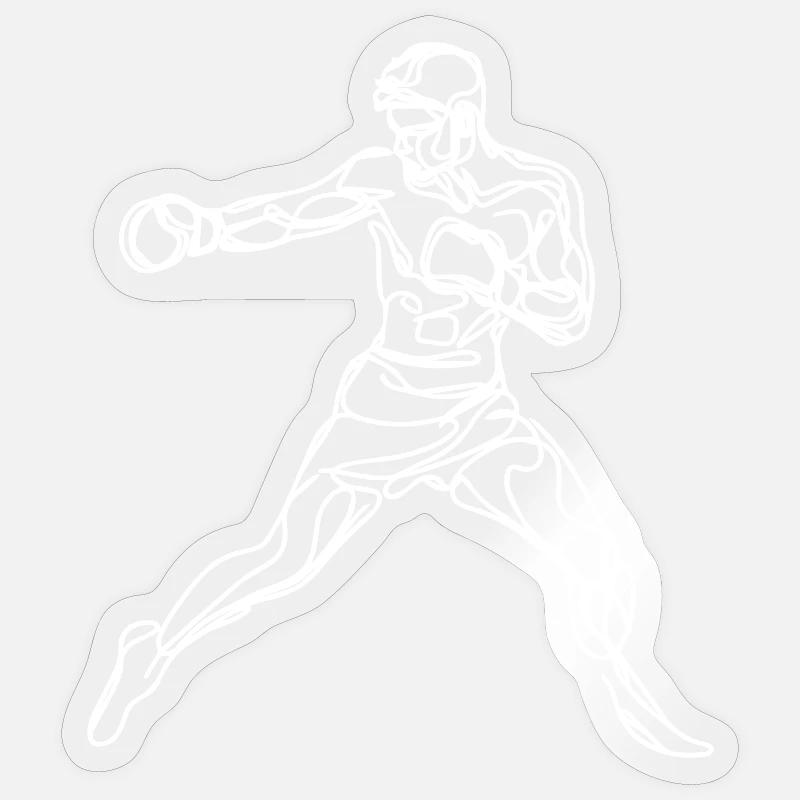 Boxer Graphics - Sticker size S (10 x 10 cm) - transparent glossy