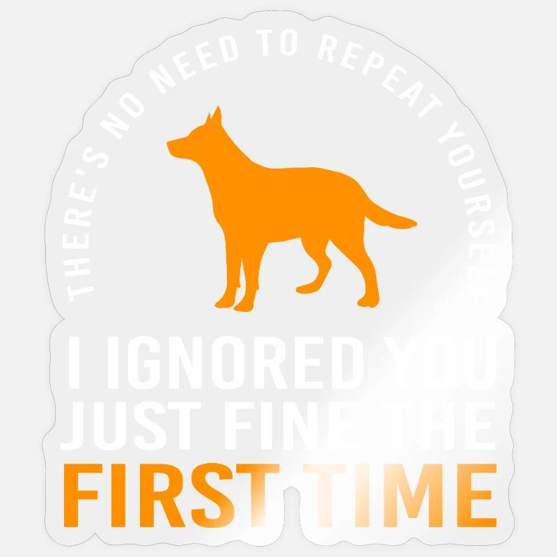 Bouvier australien chien - Sticker taille S (10 x 10 cm) - brillant transparent