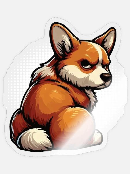 Corgi Corgis Welsh Corgi Corgibesitzer Corgis - Sticker Größe S (10 x 10 cm) - Transparent glänzend