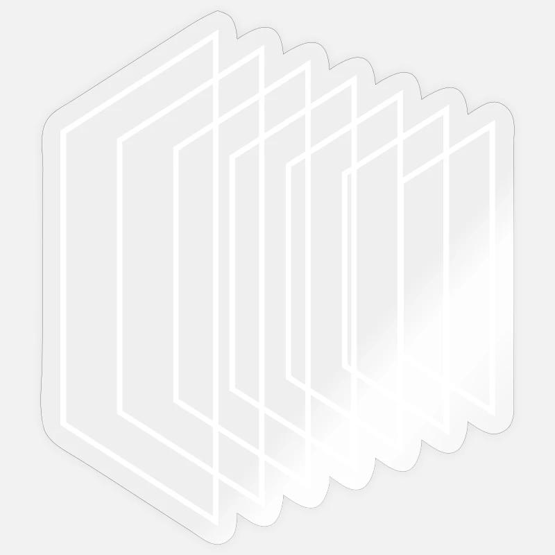 Perspective Grid Lines - Sticker size S (10 x 10 cm) - transparent glossy