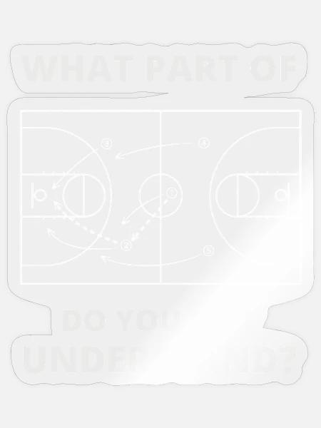 Lustiges Basketballtrainer-Geschenk für Lehrer - Sticker Größe S (10 x 10 cm) - Transparent glänzend