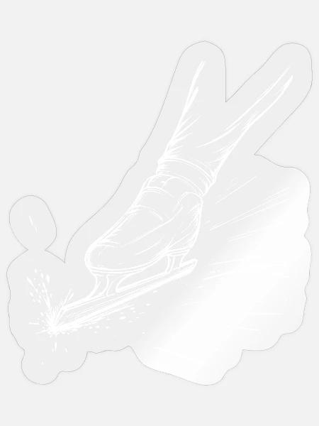 Speed Skating - Sticker Größe S (10 x 10 cm) - Transparent glänzend