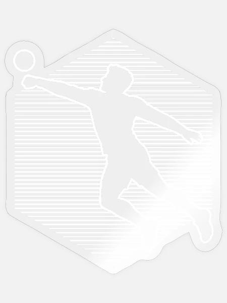 Faustballspielen Geschenk für ein Faustballspieler - Sticker Größe S (10 x 10 cm) - Transparent glänzend